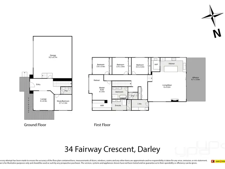 Floorplan of Homely house listing, 34 Fairway Crescent, Darley VIC 3340