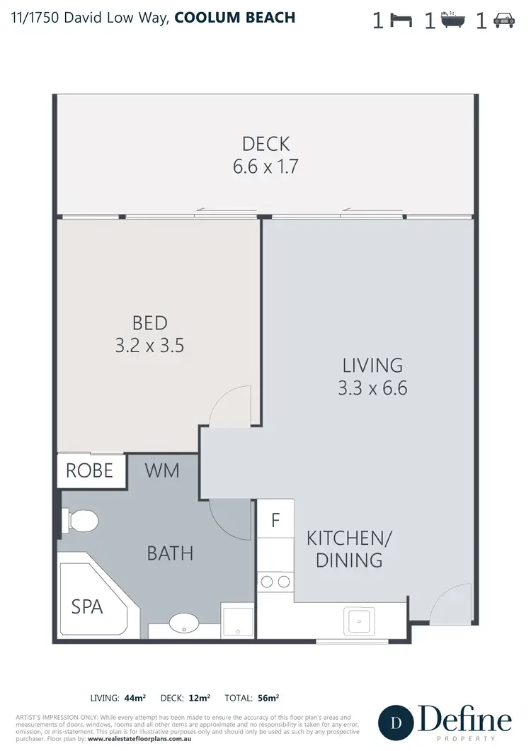 Floorplan of Homely unit listing, 11/1750-1764 David Low Way, Coolum Beach QLD 4573