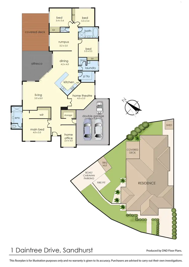 Floorplan of Homely house listing, 1 Daintree Drive, Sandhurst VIC 3977