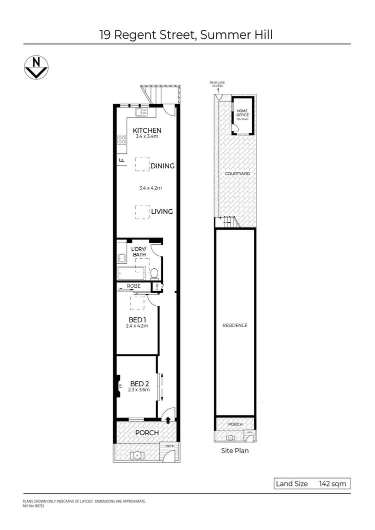 Floorplan of Homely semi-detached listing, 19 Regent Street, Summer Hill NSW 2130