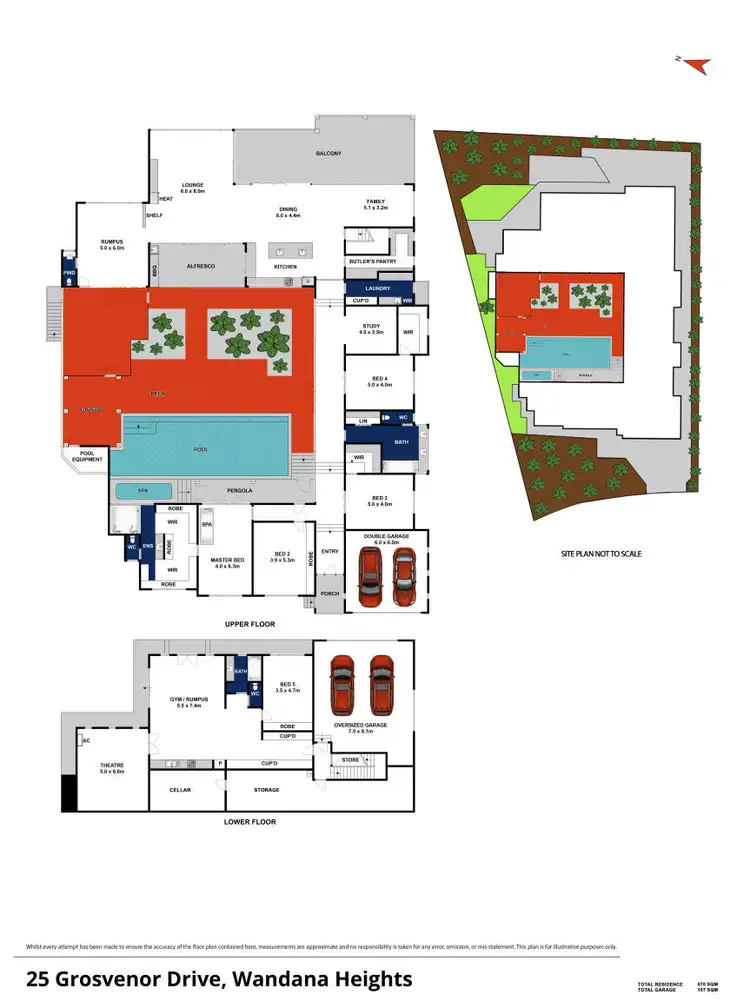 Floorplan of Homely house listing, 25 Grosvenor Drive, Wandana Heights VIC 3216