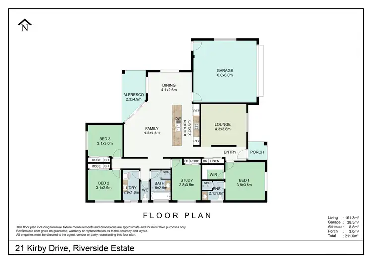 Floorplan of Homely house listing, 21 Kirby Drive, Killara VIC 3691