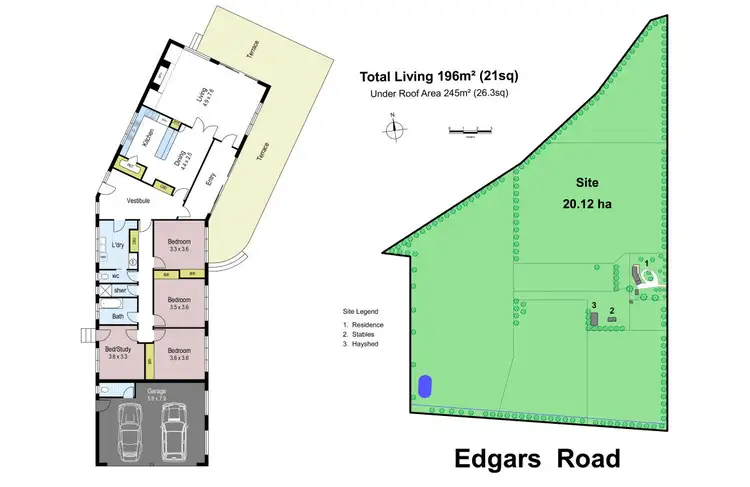 Floorplan of Homely rural property listing, 396 Edgar Road, Longwarry VIC 3816