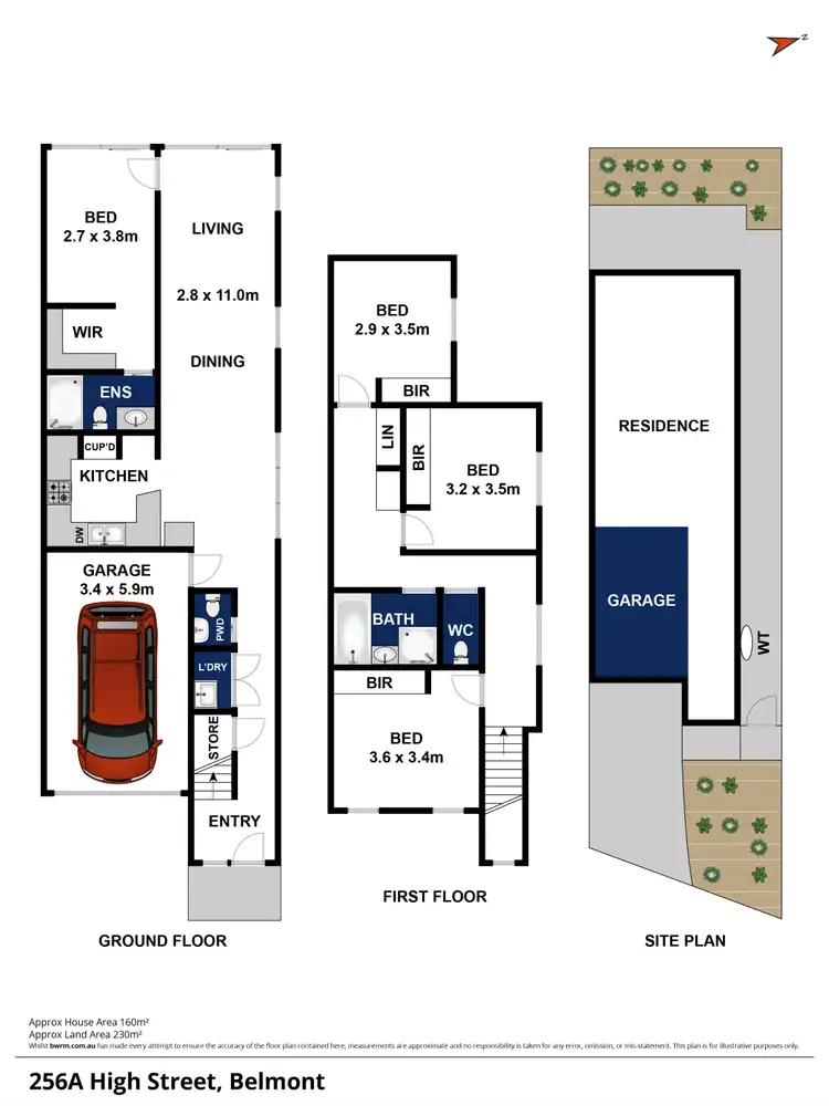 Floorplan of Homely townhouse listing, 256a High Street, Belmont VIC 3216
