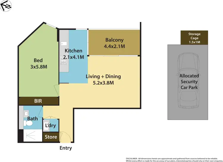 Floorplan of Homely apartment listing, 502/81A Lord Sheffield Circuit, Penrith NSW 2750