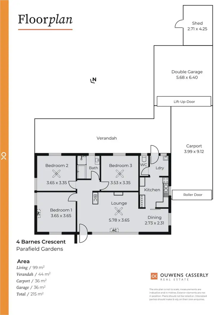 Floorplan of Homely house listing, 4 Barnes Crescent, Parafield Gardens SA 5107