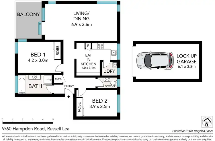 Floorplan of Homely apartment listing, 9/60 Hampden Road, Russell Lea NSW 2046