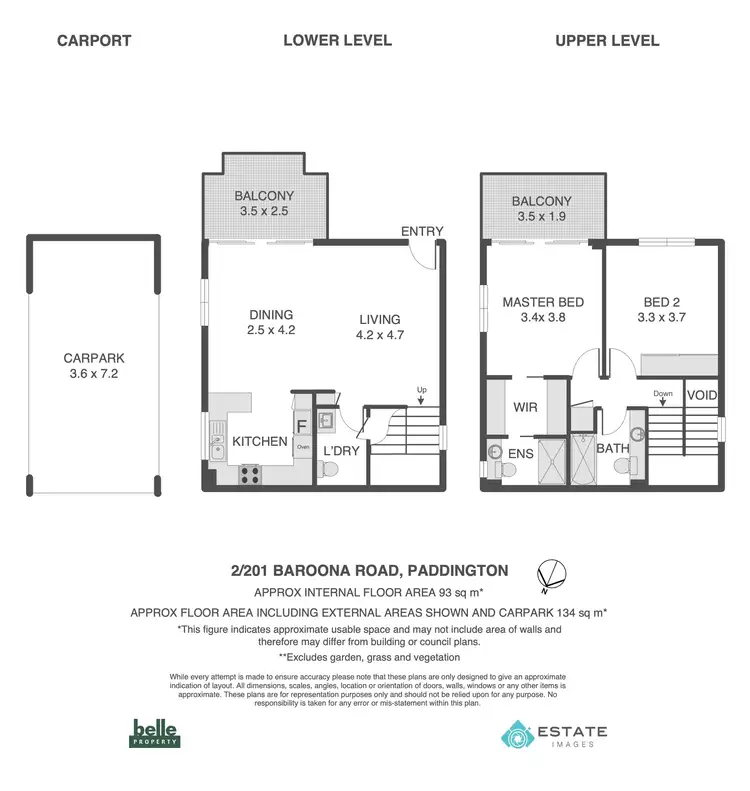 Floorplan of Homely apartment listing, 2/201 Baroona Road, Paddington QLD 4064