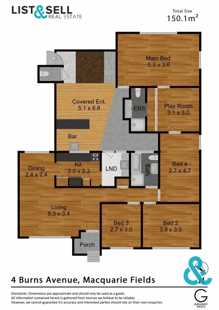 Floorplan of Homely house listing, 4 Burns Avenue, Macquarie Fields NSW 2564