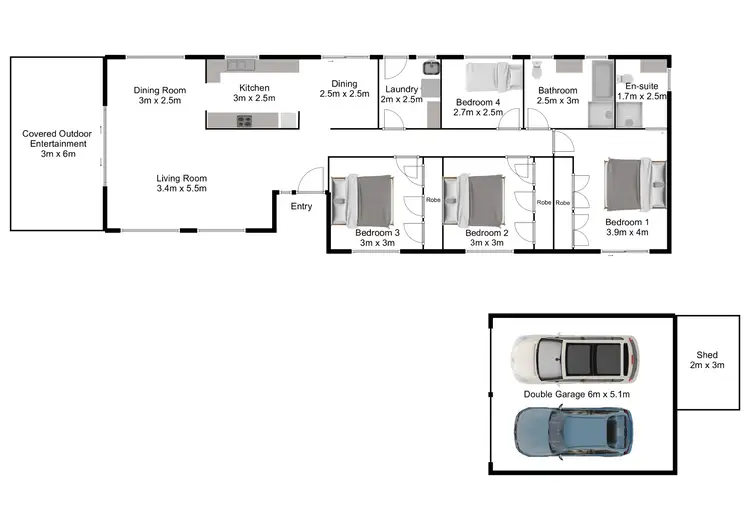 Floorplan of Homely house listing, 2 Bejimba Street, Kenmore QLD 4069