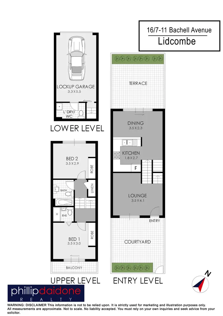 Floorplan of Homely townhouse listing, 16/7-11 Bachell Avenue, Lidcombe NSW 2141