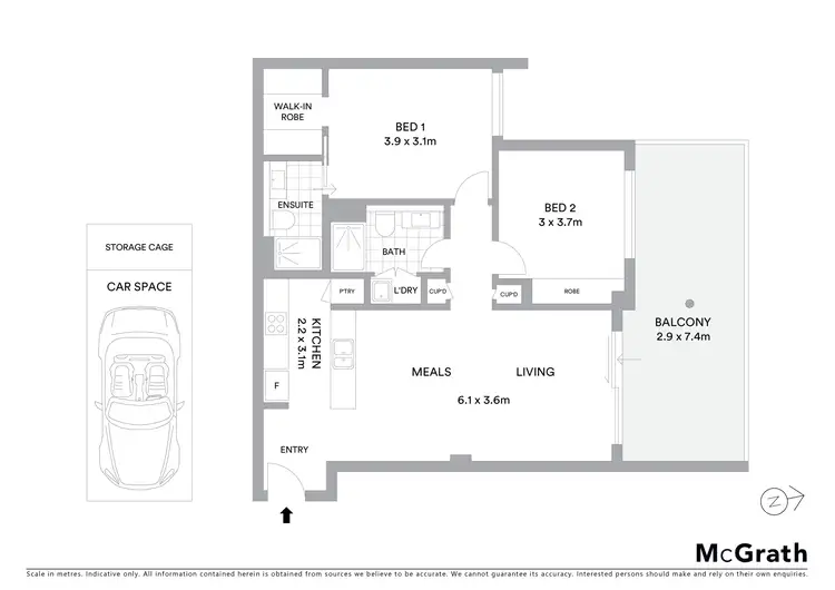 Floorplan of Homely apartment listing, 37/2 Manning Clark Crescent, Franklin ACT 2913