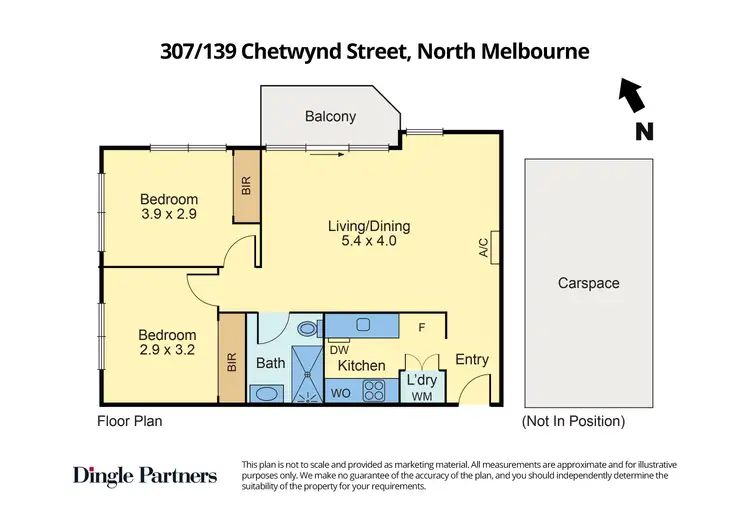 Floorplan of Homely apartment listing, 307/139 Chetwynd Street, North Melbourne VIC 3051