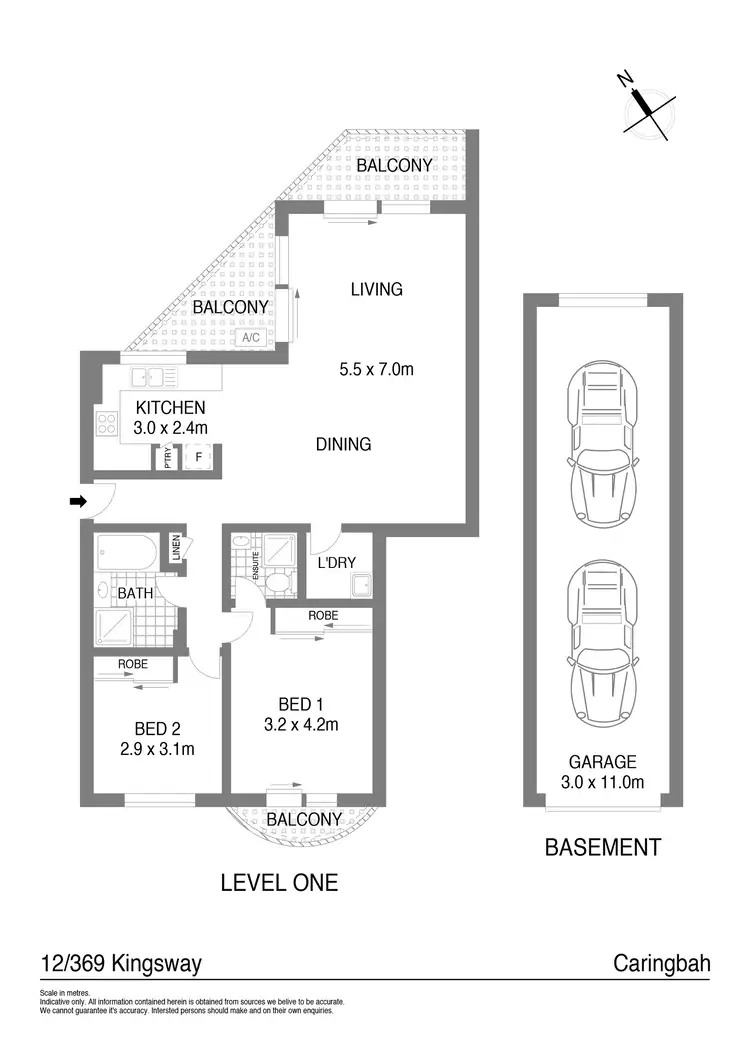 Floorplan of Homely apartment listing, 12/369 Kingsway, Caringbah NSW 2229