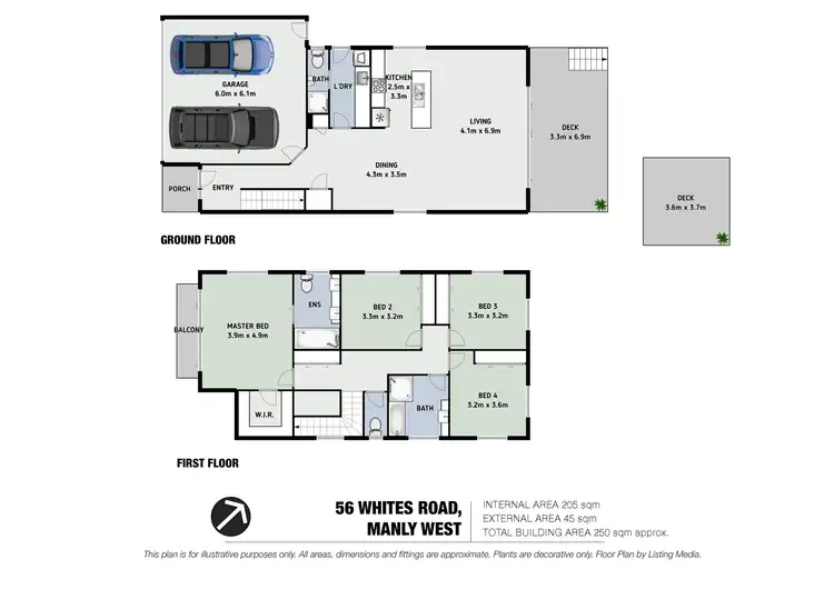 Floorplan of Homely house listing, 56 Whites Road, Manly West QLD 4179