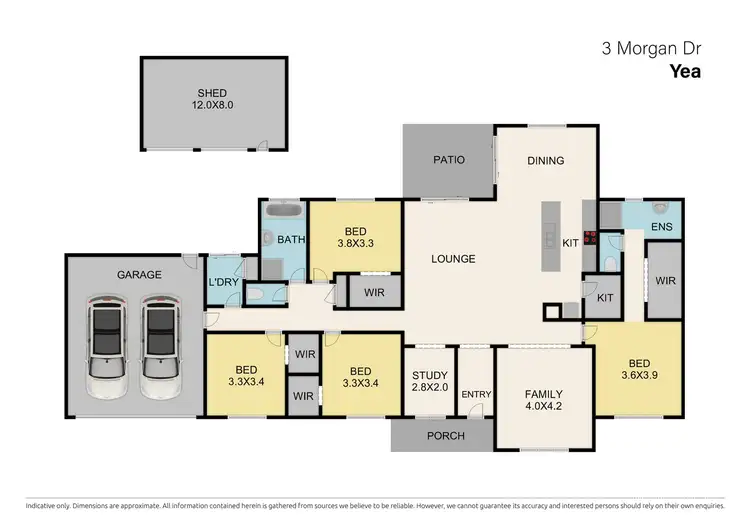 Floorplan of Homely house listing, 3 Morgan Drive, Yea VIC 3717