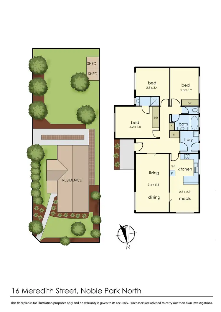 Floorplan of Homely house listing, 16 Meredith Street, Noble Park North VIC 3174