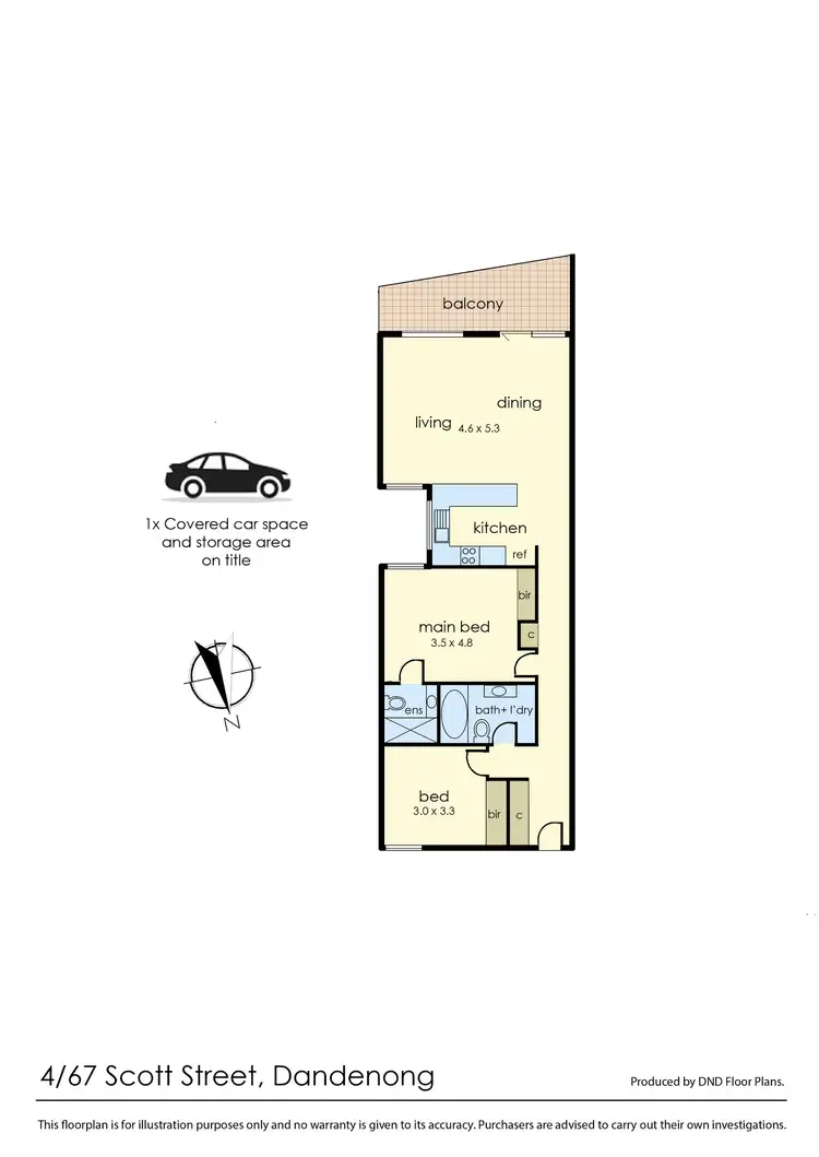 Floorplan of Homely townhouse listing, 4/67 Scott Street, Dandenong VIC 3175