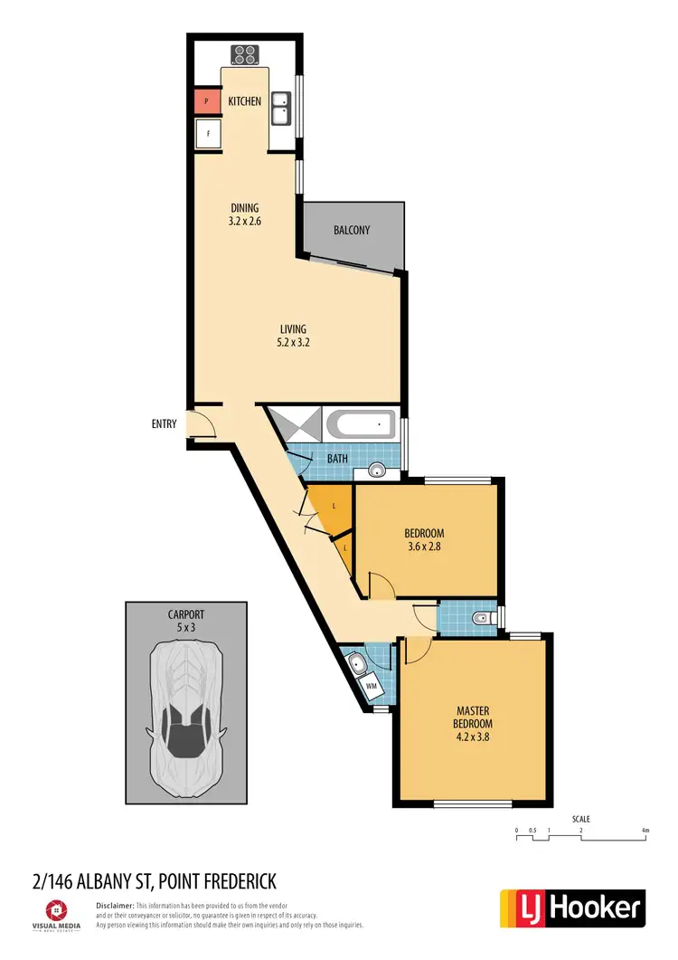 Floorplan of Homely unit listing, 2/146 Albany Street, Point Frederick NSW 2250