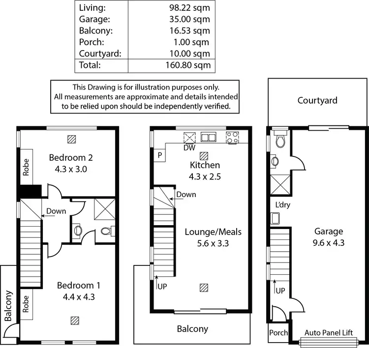 Floorplan of Homely townhouse listing, 15/23-25 Metro Parade, Mawson Lakes SA 5095