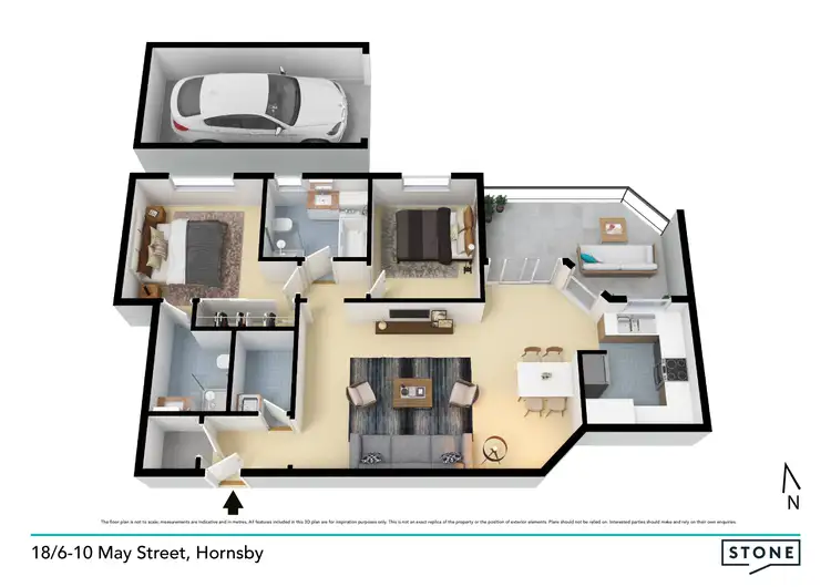 Floorplan of Homely apartment listing, 18/6-10 May Street, Hornsby NSW 2077