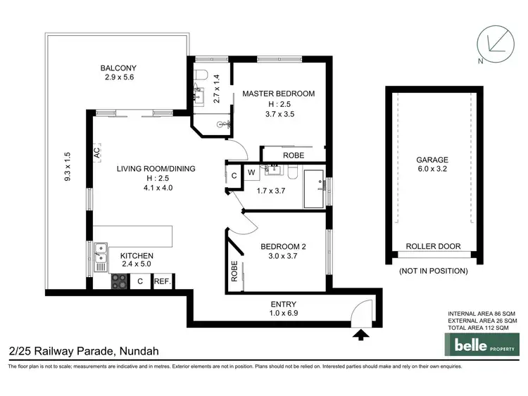Floorplan of Homely unit listing, 2/25 Railway Parade, Nundah QLD 4012