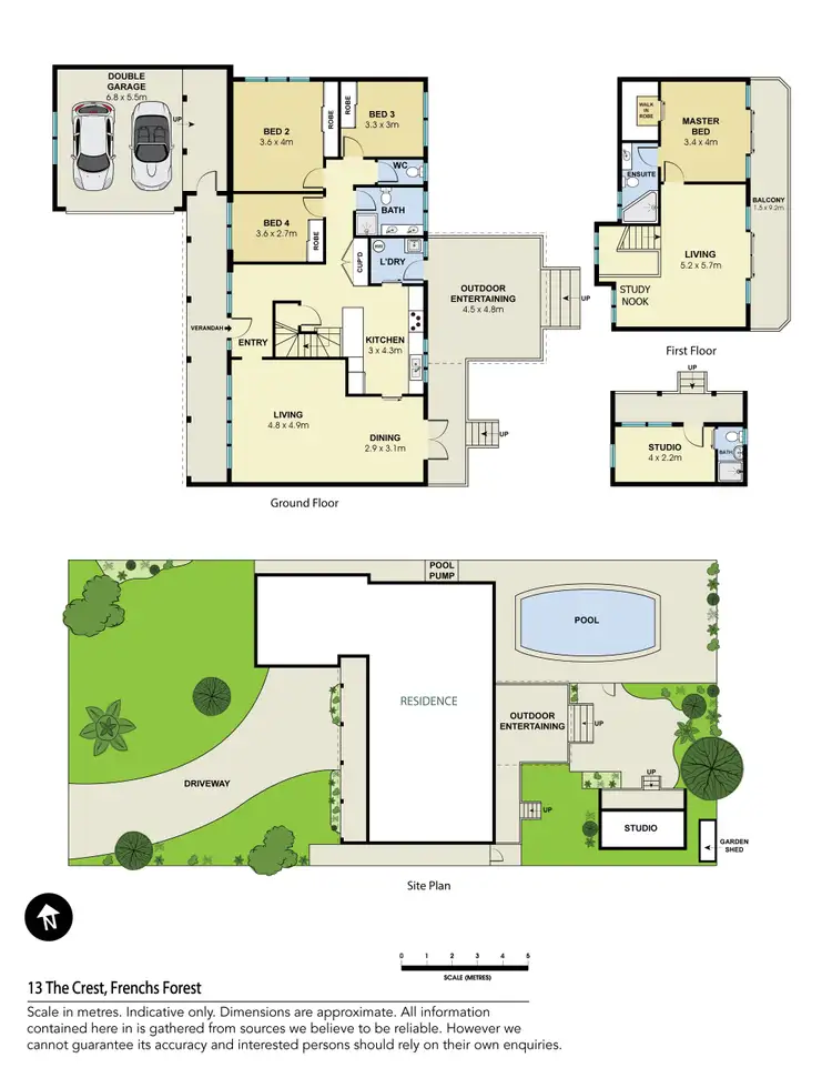 Floorplan of Homely house listing, 13 The Crest, Frenchs Forest NSW 2086