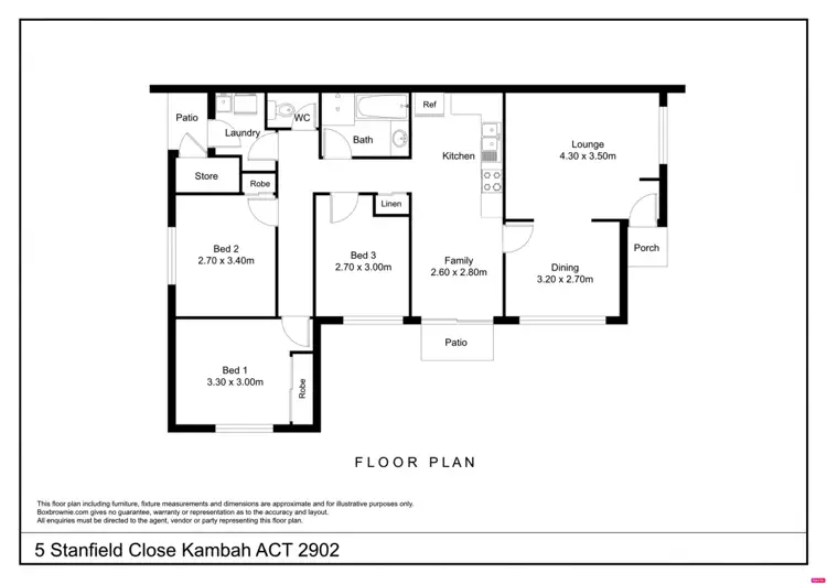Floorplan of Homely house listing, 5 Stanfield Close, Kambah ACT 2902