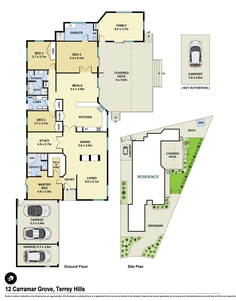 Floorplan of Homely house listing, 12 Carramar Grove, Terrey Hills NSW 2084