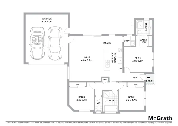 Floorplan of Homely townhouse listing, 1/15 Fellmongers Road, Breakwater VIC 3219