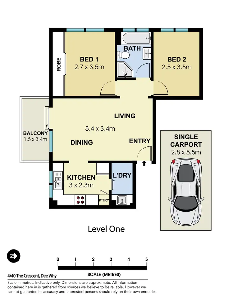 Floorplan of Homely unit listing, 4/40 The Crescent, Dee Why NSW 2099