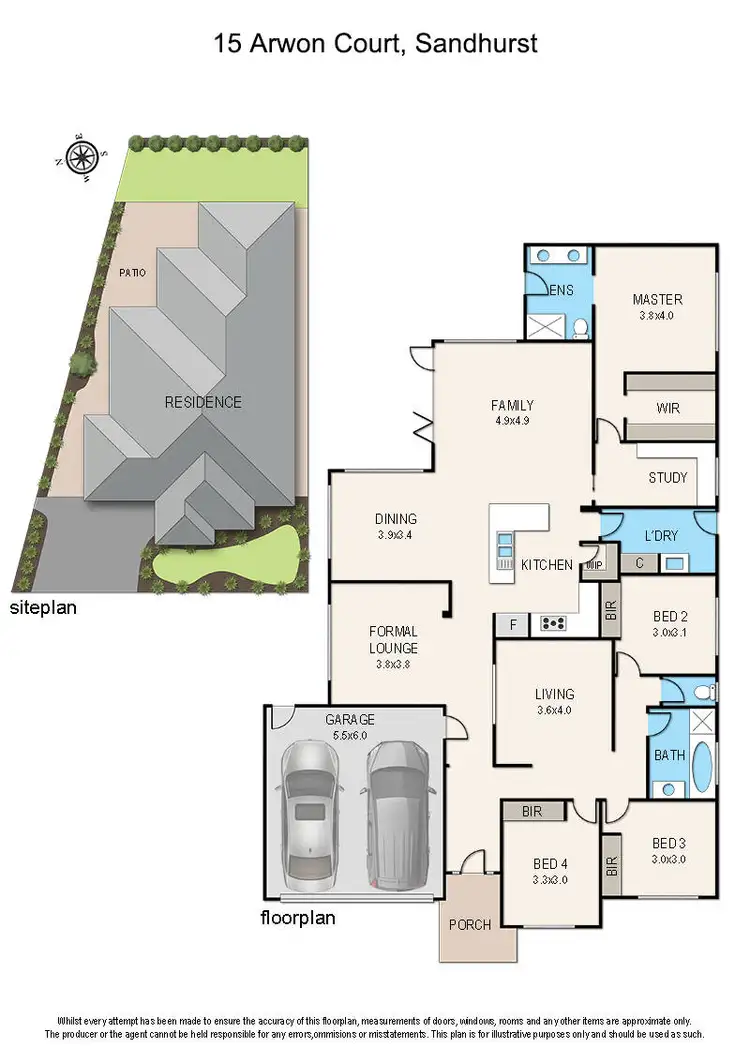 Floorplan of Homely house listing, 15 Arwon Court, Sandhurst VIC 3977