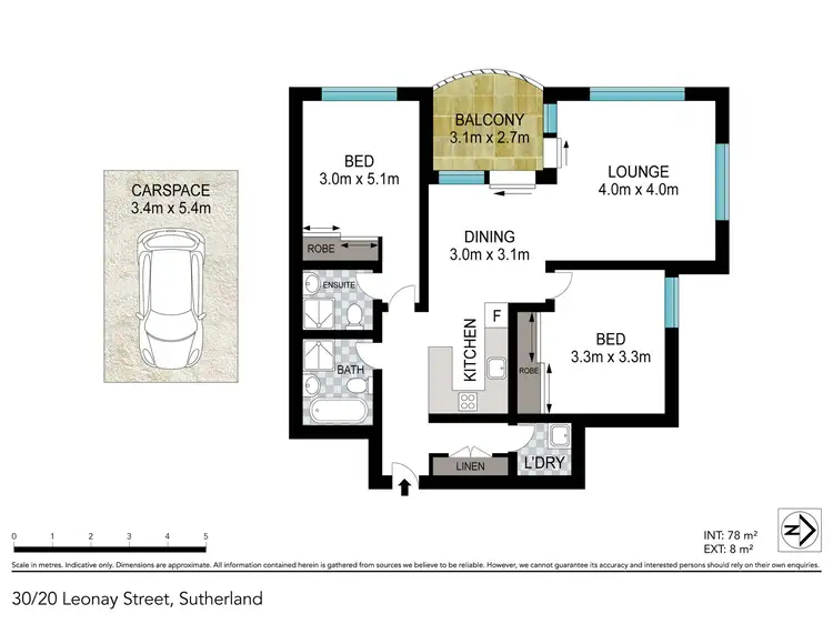 Floorplan of Homely unit listing, 30/20 Leonay Street, Sutherland NSW 2232