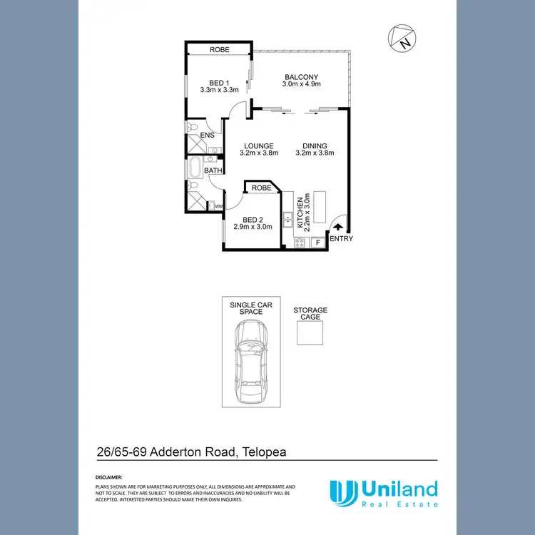 Floorplan of Homely apartment listing, 26/65 Adderton Road, Telopea NSW 2117