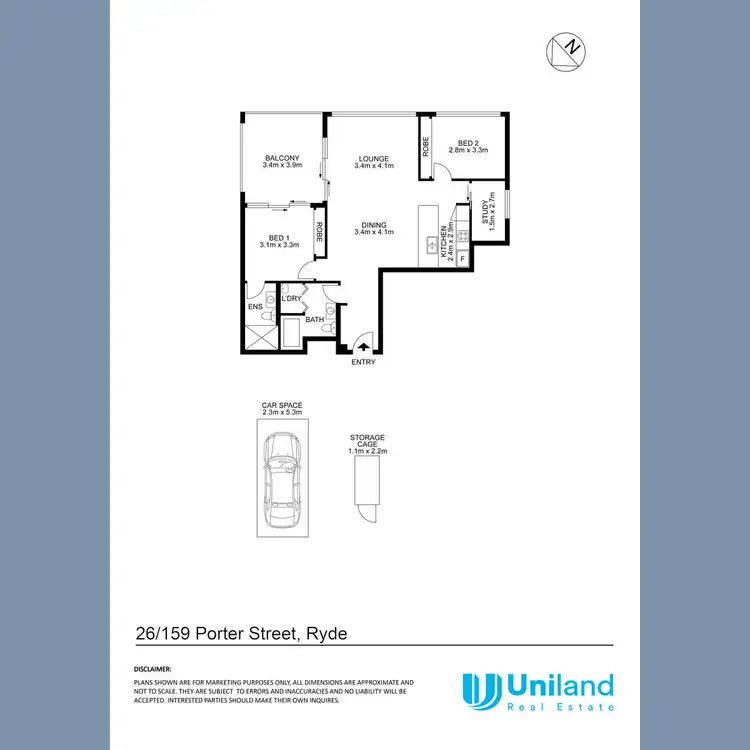 Floorplan of Homely apartment listing, 26/15A Porter Street, Ryde NSW 2112