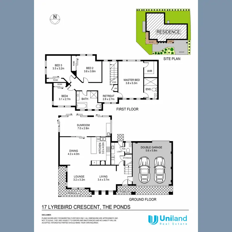 Floorplan of Homely house listing, 17 Lyrebird Crescent, The Ponds NSW 2769