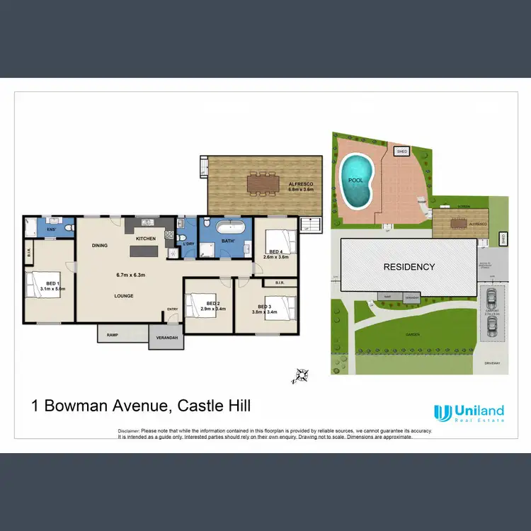 Floorplan of Homely house listing, 1 Bowman Avenue, Castle Hill NSW 2154