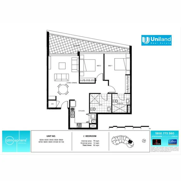 Floorplan of Homely apartment listing, B1109/299-309 Old Northern Road, Castle Hill NSW 2154