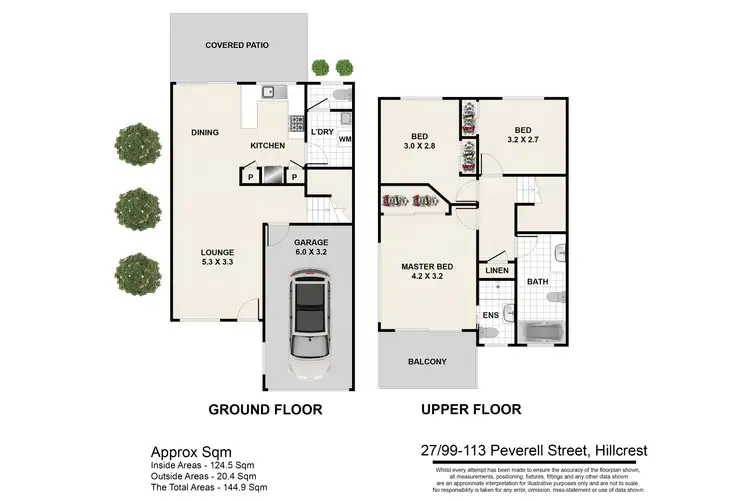 Floorplan of Homely townhouse listing, 27/99-113 Peverell Street, Hillcrest QLD 4118