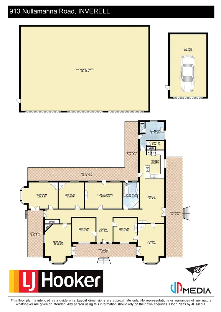 Floorplan of Homely rural property listing, 913 Nullamanna Road, Inverell NSW 2360