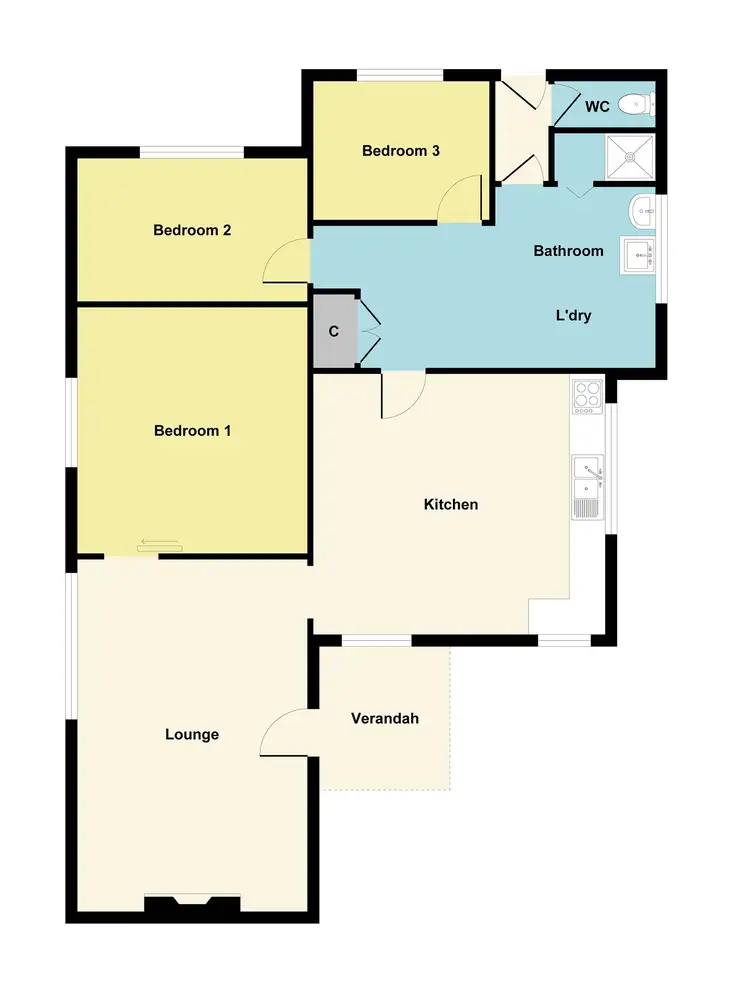 Floorplan of Homely house listing, 14 Napier Street, Maryborough VIC 3465