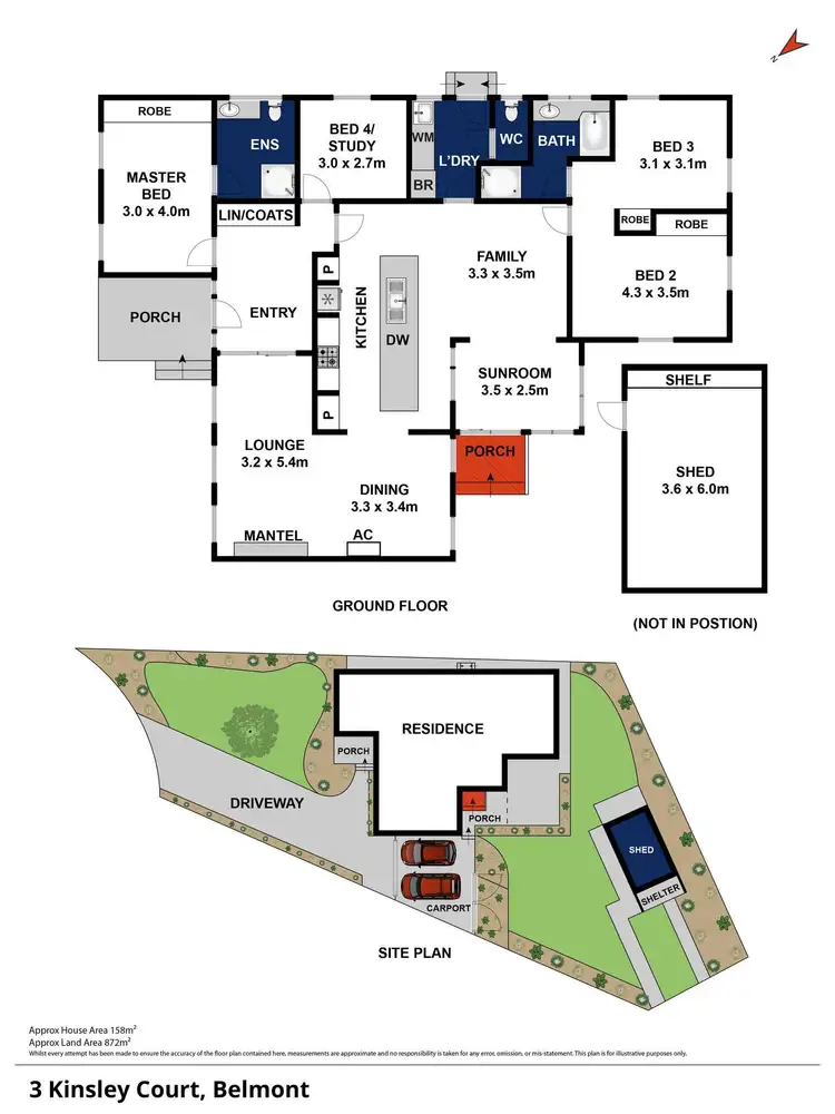 Floorplan of Homely house listing, 3 Kinsley Court, Belmont VIC 3216