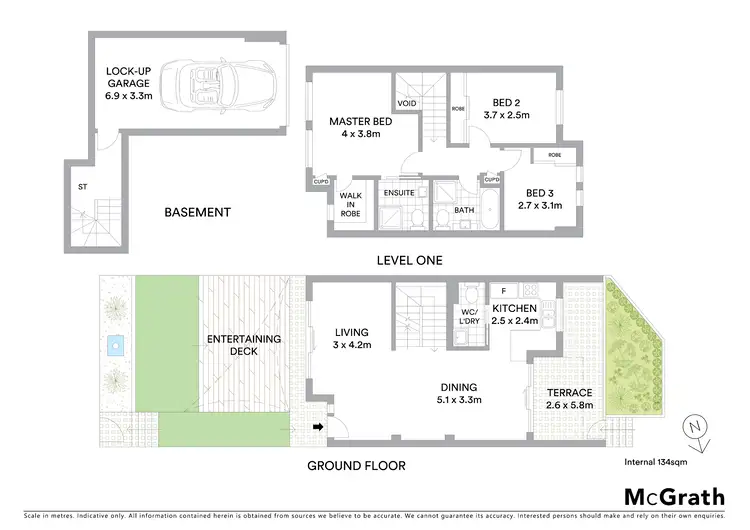 Floorplan of Homely townhouse listing, 3/395 Port Hacking Road, Caringbah NSW 2229