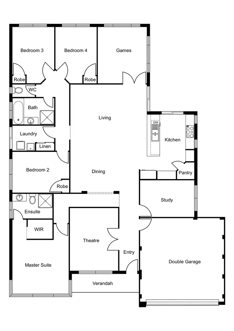 Floorplan of Homely house listing, 4 Horrocks Road, Dalyellup WA 6230