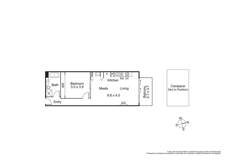 Floorplan of Homely apartment listing, 36/101 Leveson Street, North Melbourne VIC 3051