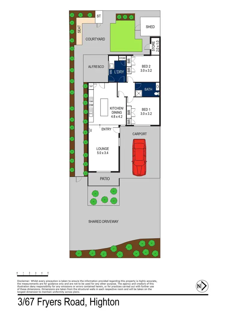 Floorplan of Homely unit listing, 3/67 Fryers Road, Highton VIC 3216