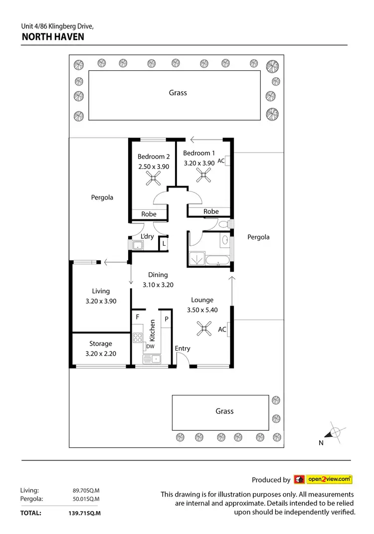 Floorplan of Homely unit listing, 4/86 Klingberg Drive, North Haven SA 5018