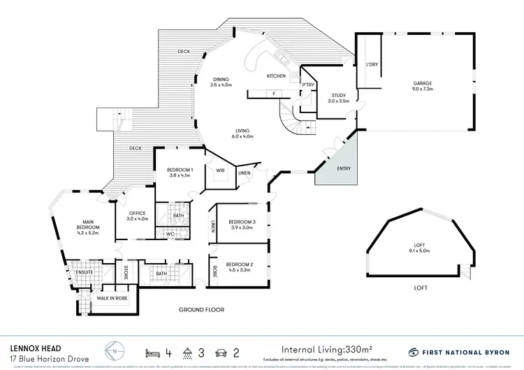 Floorplan of Homely house listing, 17 Blue Horizon Drive, Lennox Head NSW 2478