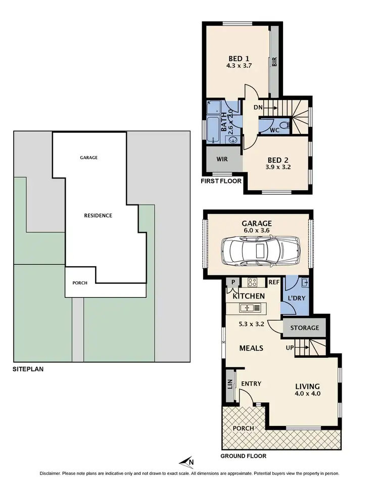 Floorplan of Homely townhouse listing, 1/38 Acheron Avenue, Reservoir VIC 3073