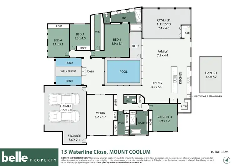 Floorplan of Homely house listing, 15 Waterline Close, Mount Coolum QLD 4573